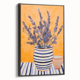Electric Wall Art | Vibrant Lavender and Stripes Modern Electric Art Canvas