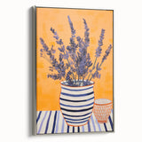 Electric Wall Art | Vibrant Lavender and Stripes Modern Electric Art Canvas