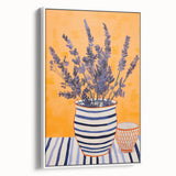 Electric Wall Art | Vibrant Lavender and Stripes Modern Electric Art Canvas