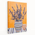 Electric Wall Art | Vibrant Lavender and Stripes Modern Electric Art Canvas