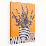Electric Wall Art | Vibrant Lavender and Stripes Modern Electric Art Canvas