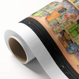 Electric Wall Art | Vibrant Bookshelf and Vases Modern Electric Art Canvas