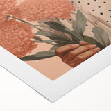 Electric Wall Art | Vibrant Floral Portrait Modern Electric Art Canvas