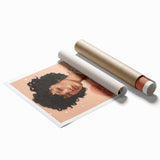 Electric Wall Art | Vibrant Floral Portrait Modern Electric Art Canvas