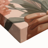 Electric Wall Art | Vibrant Floral Portrait Modern Electric Art Canvas