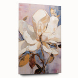 Electric Wall Art | Vibrant White Magnolia Modern Electric Art Canvas