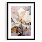Electric Wall Art | Vibrant White Magnolia Modern Electric Art Canvas