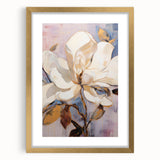 Electric Wall Art | Vibrant White Magnolia Modern Electric Art Canvas