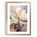 Electric Wall Art | Vibrant White Magnolia Modern Electric Art Canvas
