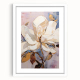 Electric Wall Art | Vibrant White Magnolia Modern Electric Art Canvas