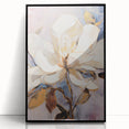 Electric Wall Art | Vibrant White Magnolia Modern Electric Art Canvas