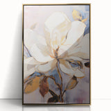 Electric Wall Art | Vibrant White Magnolia Modern Electric Art Canvas