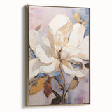 Electric Wall Art | Vibrant White Magnolia Modern Electric Art Canvas