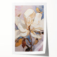 Electric Wall Art | Vibrant White Magnolia Modern Electric Art Canvas