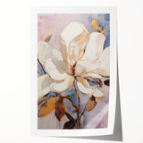 Electric Wall Art | Vibrant White Magnolia Modern Electric Art Canvas