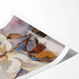 Electric Wall Art | Vibrant White Magnolia Modern Electric Art Canvas