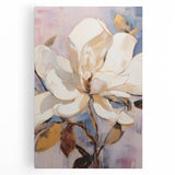 Electric Wall Art | Vibrant White Magnolia Modern Electric Art Canvas
