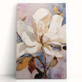 Electric Wall Art | Vibrant White Magnolia Modern Electric Art Canvas