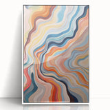 Electric Wall Art | Vibrant Abstract Swirl Modern Electric Art Canvas