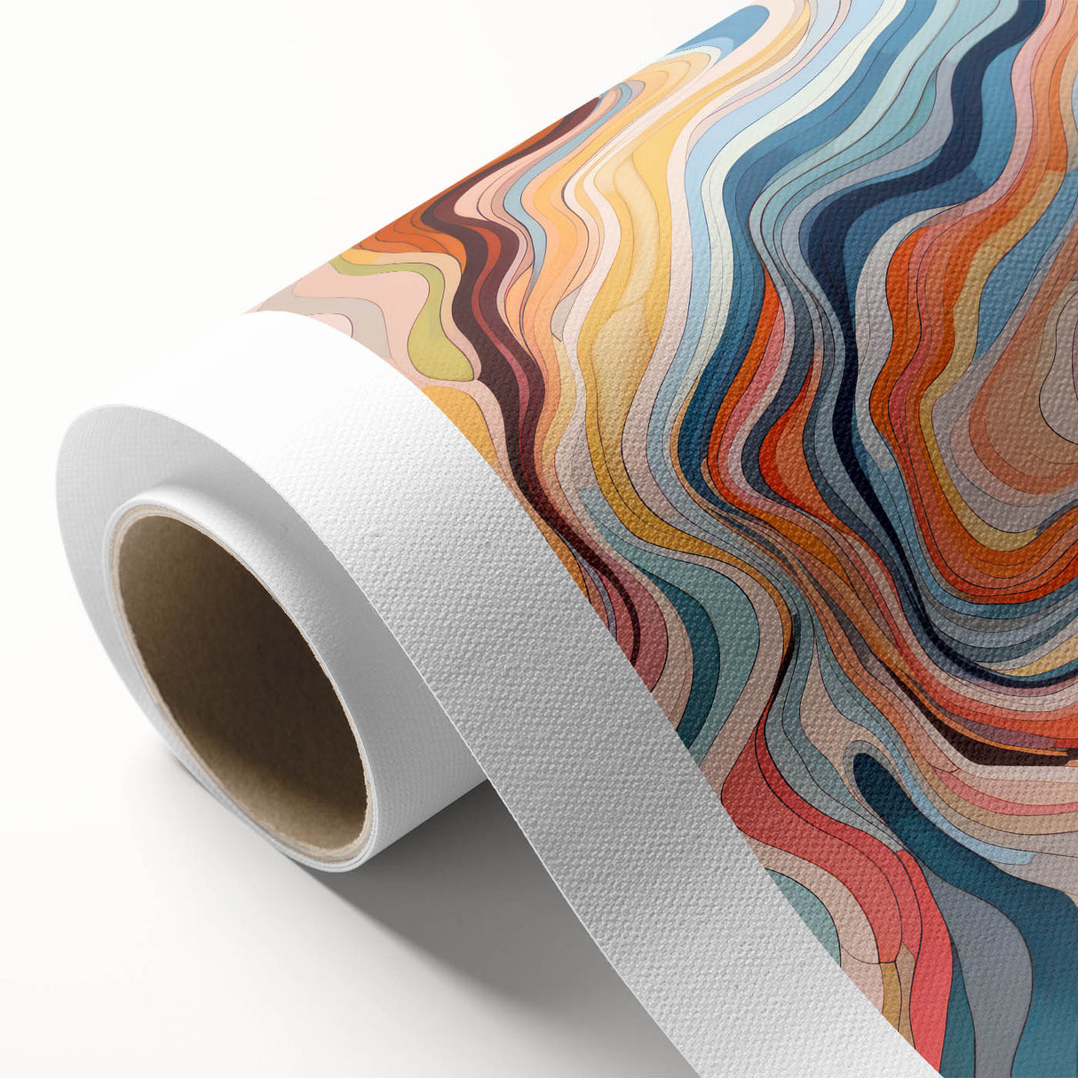Electric Wall Art | Vibrant Abstract Swirl Modern Electric Art Canvas