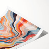 Electric Wall Art | Vibrant Abstract Swirl Modern Electric Art Canvas