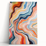 Electric Wall Art | Vibrant Abstract Swirl Modern Electric Art Canvas