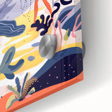 Electric Wall Art | Vibrant Surreal Desert Scene Modern Electric Art Canvas