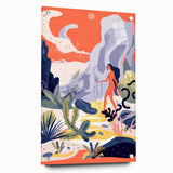 Electric Wall Art | Vibrant Surreal Desert Scene Modern Electric Art Canvas