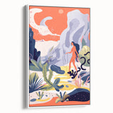 Electric Wall Art | Vibrant Surreal Desert Scene Modern Electric Art Canvas