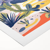 Electric Wall Art | Vibrant Surreal Desert Scene Modern Electric Art Canvas