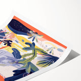 Electric Wall Art | Vibrant Surreal Desert Scene Modern Electric Art Canvas