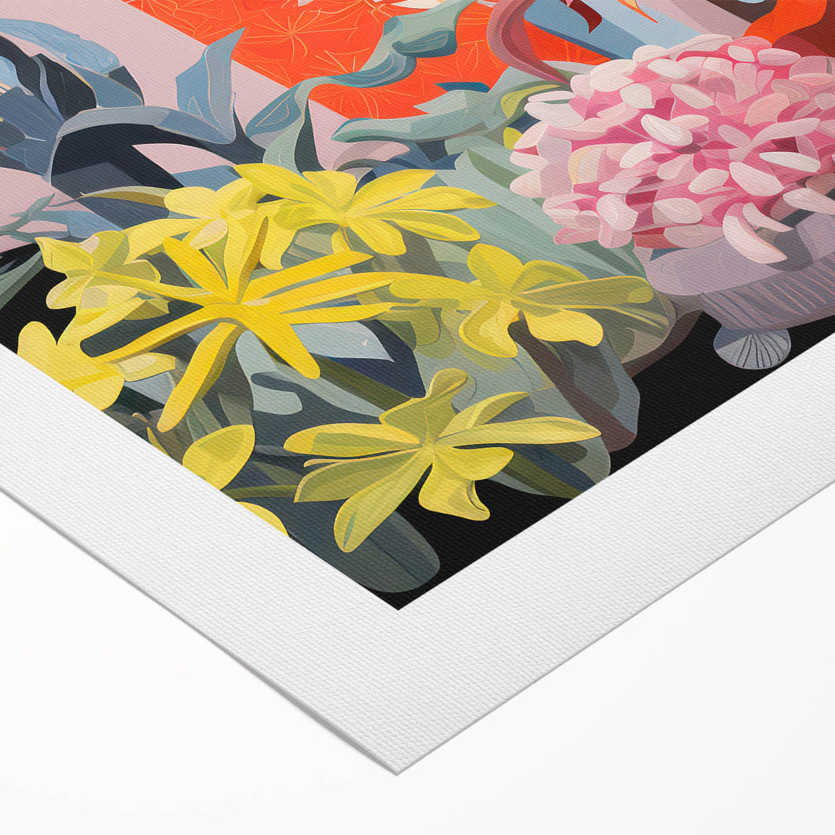 Electric Wall Art | Vibrant Botanical Hand Design Modern Electric Art