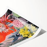 Electric Wall Art | Vibrant Botanical Hand Design Modern Electric Art