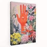 Electric Wall Art | Vibrant Botanical Hand Design Modern Electric Art