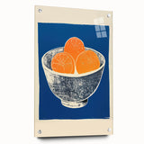 Vibrant Electric Bowl of Oranges Canvas - Modern Electric Decor