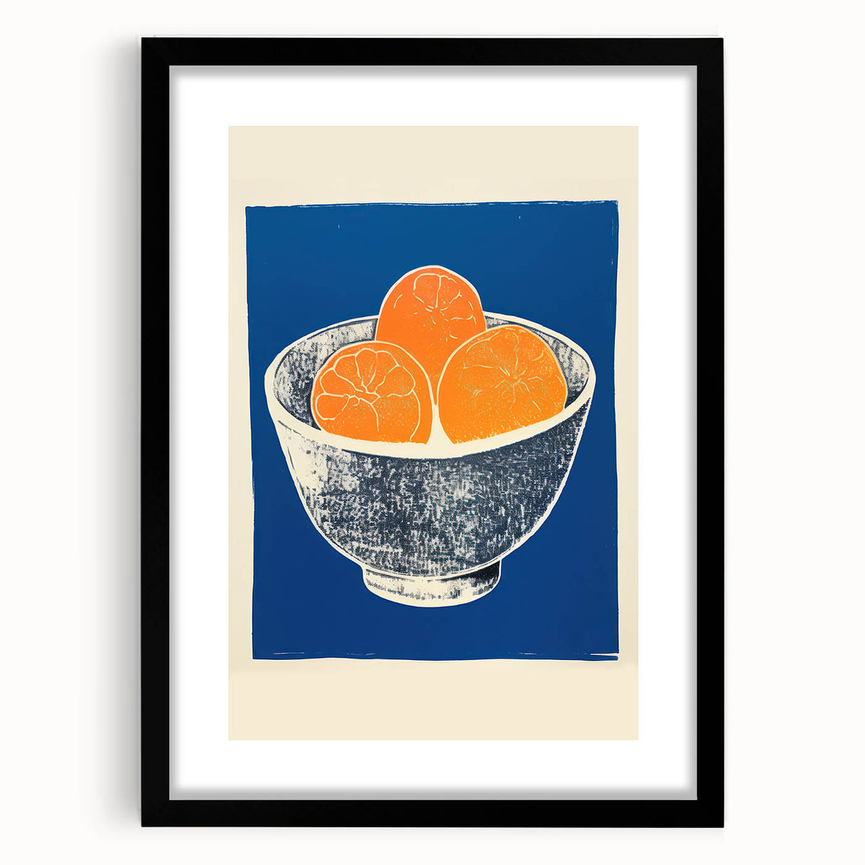 Vibrant Electric Bowl of Oranges Canvas - Modern Electric Decor
