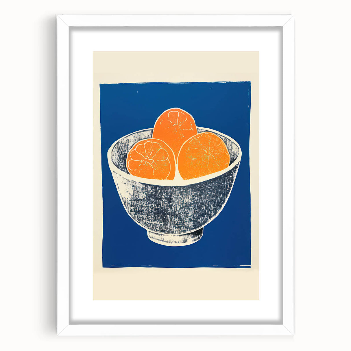 Vibrant Electric Bowl of Oranges Canvas - Modern Electric Decor