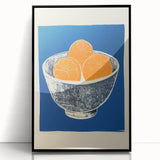 Vibrant Electric Bowl of Oranges Canvas - Modern Electric Decor