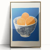 Vibrant Electric Bowl of Oranges Canvas - Modern Electric Decor