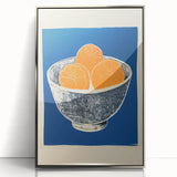 Vibrant Electric Bowl of Oranges Canvas - Modern Electric Decor