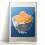Vibrant Electric Bowl of Oranges Canvas - Modern Electric Decor