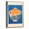 Vibrant Electric Bowl of Oranges Canvas - Modern Electric Decor
