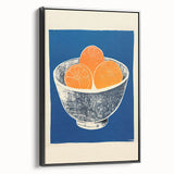 Vibrant Electric Bowl of Oranges Canvas - Modern Electric Decor