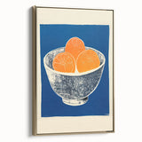 Vibrant Electric Bowl of Oranges Canvas - Modern Electric Decor