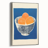 Vibrant Electric Bowl of Oranges Canvas - Modern Electric Decor