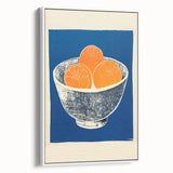 Vibrant Electric Bowl of Oranges Canvas - Modern Electric Decor