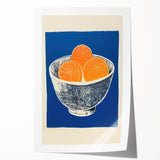 Vibrant Electric Bowl of Oranges Canvas - Modern Electric Decor
