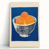 Vibrant Electric Bowl of Oranges Canvas - Modern Electric Decor