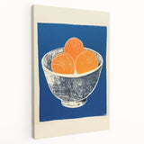 Vibrant Electric Bowl of Oranges Canvas - Modern Electric Decor