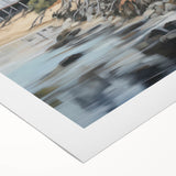 Electric Wall Art | Coastal Cabin Serenity in Nature - Electric Art Print